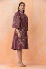 Knee Length Designer Cotton Dress