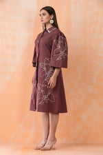 Knee Length Designer Cotton Dress