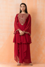 Designer top with Dhoti Drapes