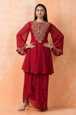 Designer top with Dhoti Drapes