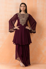 Designer top with Dhoti Drapes