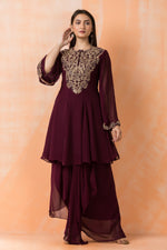 Designer top with Dhoti Drapes