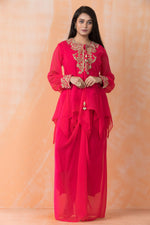 Stylish Georgette top and Dhoti Set