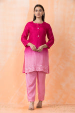 Silk Dyed Kurta Pant set