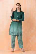 Silk Dyed Kurta Pant set