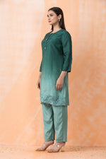 Silk Dyed Kurta Pant set