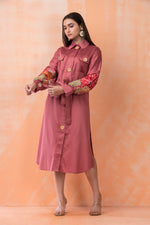 Knee Length Designer Cotton Dress