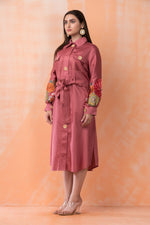 Knee Length Designer Cotton Dress