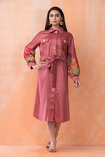 Knee Length Designer Cotton Dress