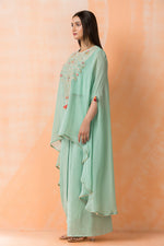 Dola Silk Dhoti and organza top; Indo-western dress