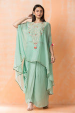 Dola Silk Dhoti and organza top; Indo-western dress