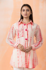 Shibori Print hand Embroidered Shirt