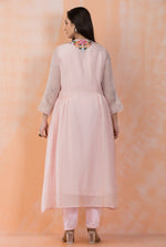 Designer Cotton Kurta pant set in Mul Chanderi