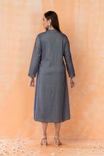 Navy blue Embroidered Dress