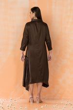 Asymmertric Floral Embroidered Dress