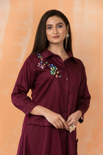 Asymmertric Floral Embroidered Dress