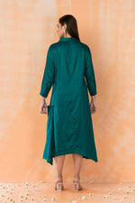 Asymmertric Floral Embroidered Dress