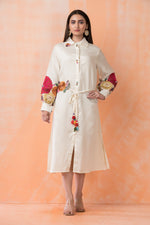 Knee Length Designer Dress with Balloon Sleeves