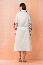 Knee Length Designer Dress with Balloon Sleeves