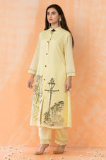 Hand Painted Mulmul Kurta Pant Set