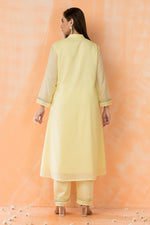 Hand Painted Mulmul Kurta Pant Set