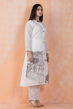 Hand Painted Mulmul Kurta Pant Set