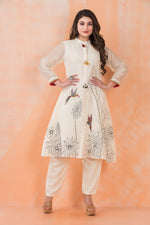 Designer Mul Chanderi Kurta Pant Set