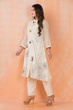 Designer Mul Chanderi Kurta Pant Set