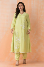 Embroidered Muslin Kurta Pant Set