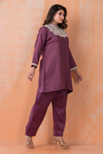 Embroidered Zam Silk Co-ord Set