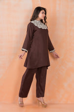 Embroidered Zam Silk Co-ord Set