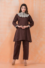 Embroidered Zam Silk Co-ord Set