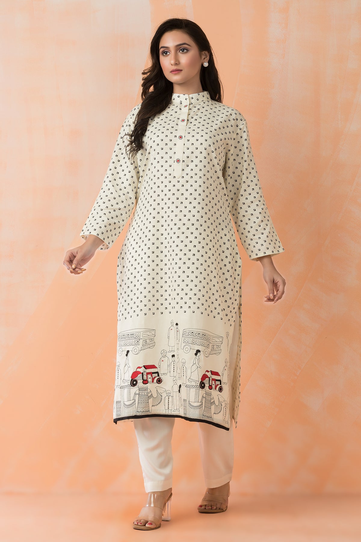 Printed Cotton Kurta Pant Set