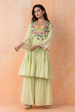 Mulmul Kurta Sharara Pant Set