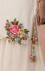 Embroidered Mul Chanderi Kurta Sharara Set