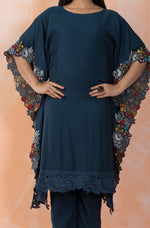 Designer Muslin Kaftan Style kurta pant set