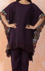 Designer Muslin Kaftan Style kurta pant set