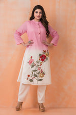 Designer Cotton Satin Kurta Pant Set