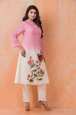 Designer Cotton Satin Kurta Pant Set