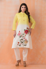 Designer Cotton Satin Kurta Pant Set