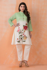 Designer Cotton Satin Kurta Pant Set