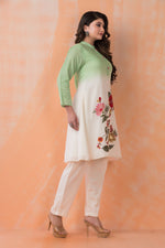 Designer Cotton Satin Kurta Pant Set