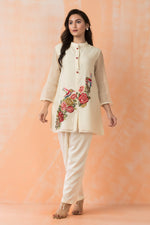 Embroidered Mul Chanderi Co-ord Set