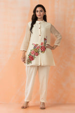 Embroidered Mul Chanderi Co-ord Set