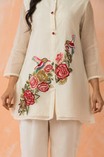 Embroidered Mul Chanderi Co-ord Set