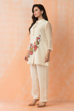 Embroidered Mul Chanderi Co-ord Set