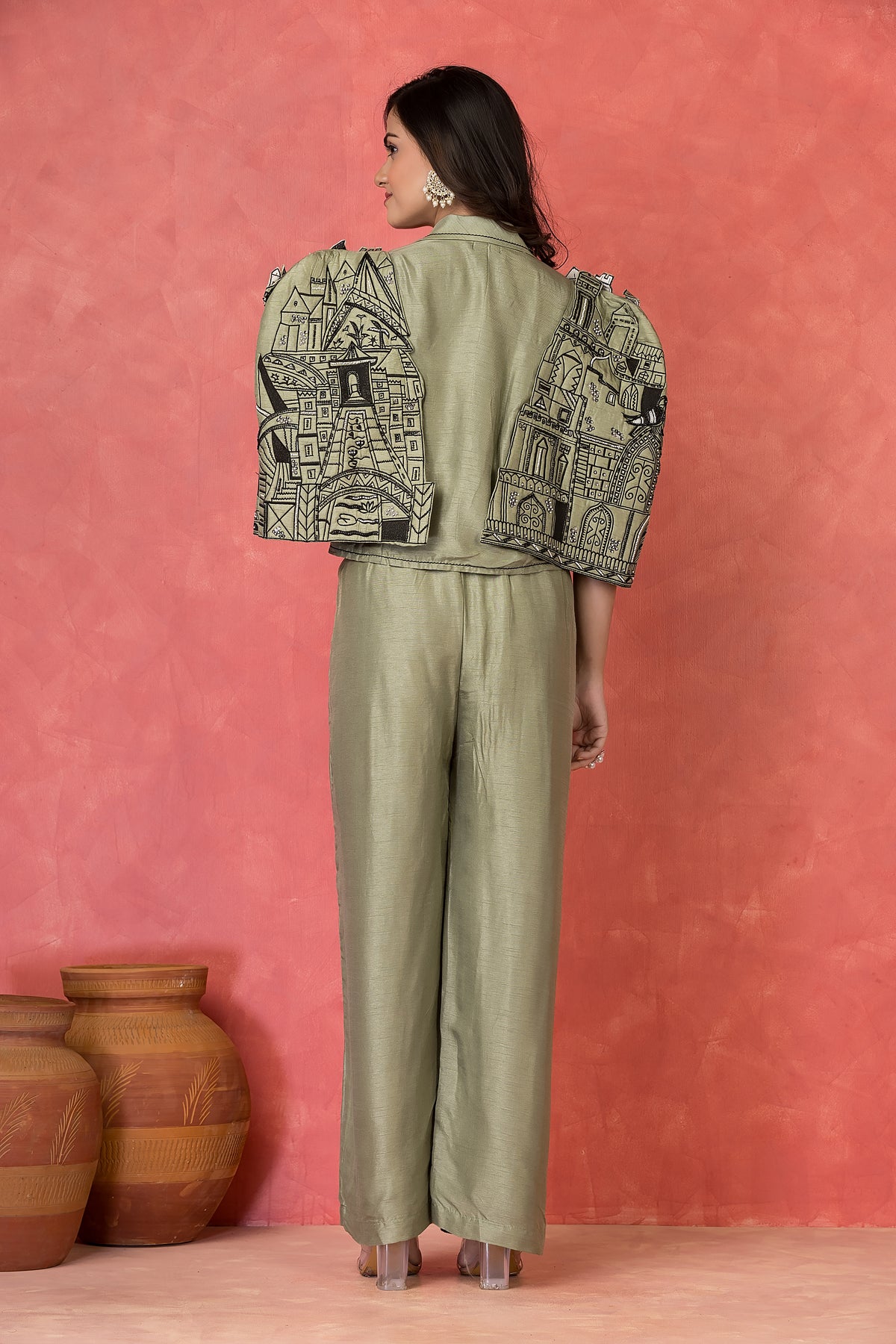 EmbroideredDesigner JacketwithTrousers