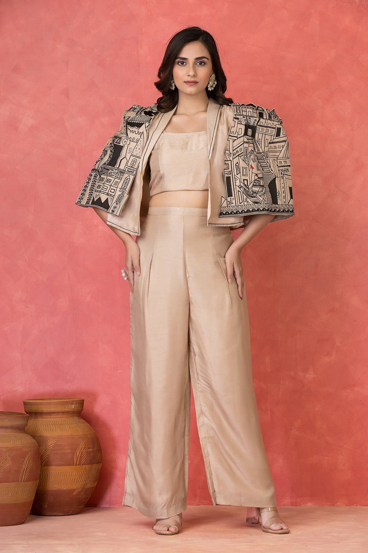 EmbroideredDesigner JacketwithTrousers