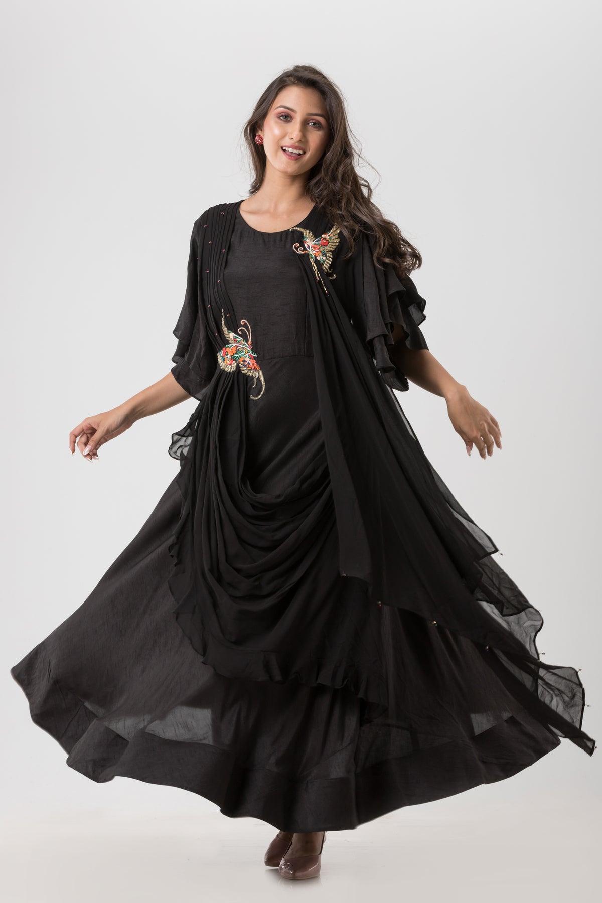 Sacred Suta Designer Long Gown Buta work