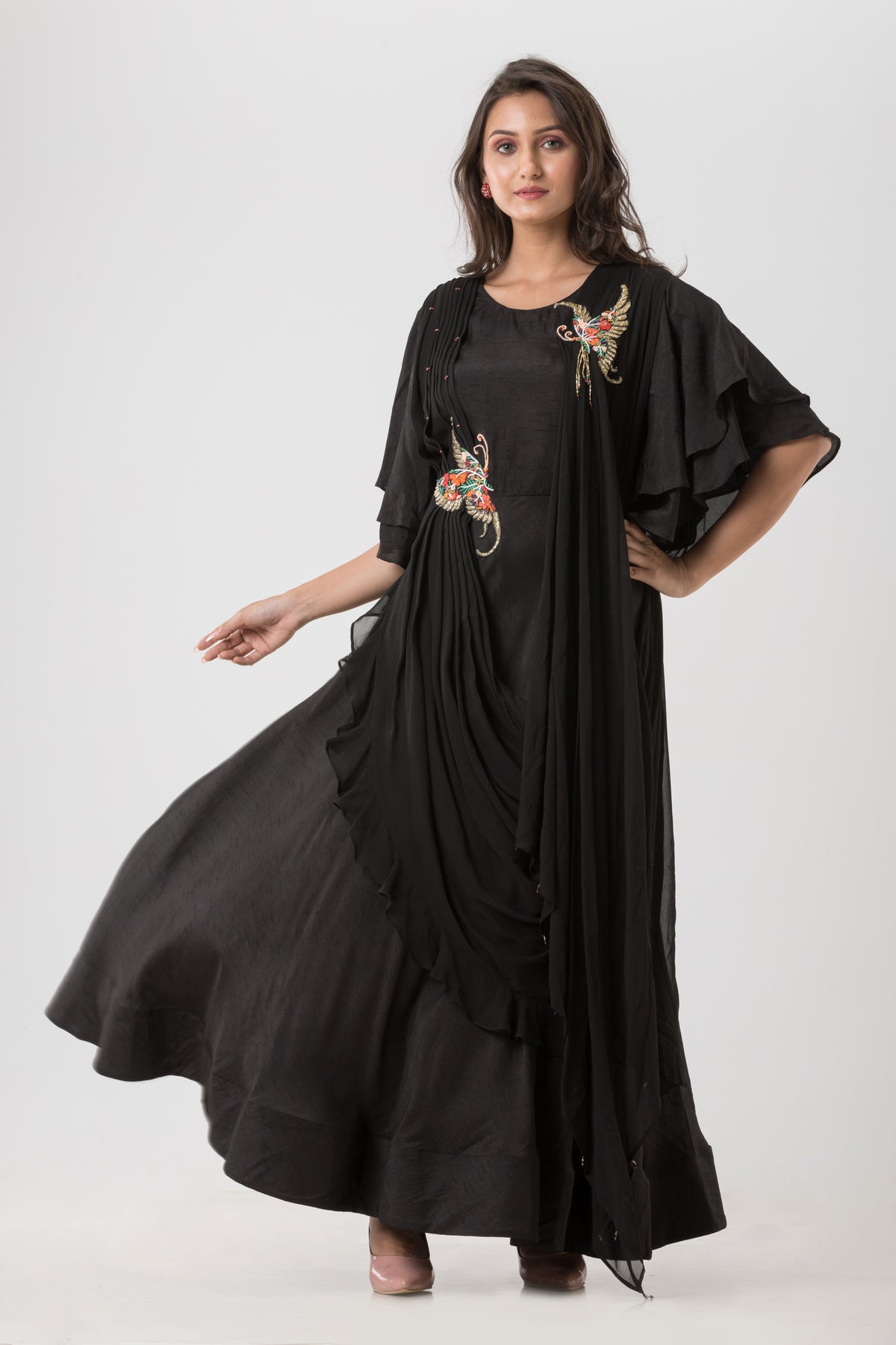 Sacred Suta Designer Long Gown Buta work